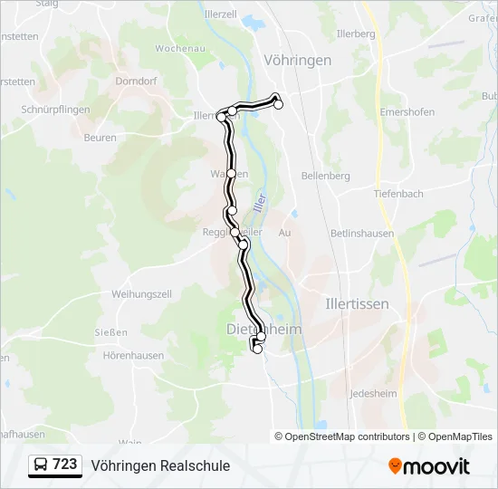 723 Bus Line Map