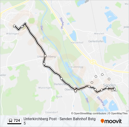 724 Bus Line Map