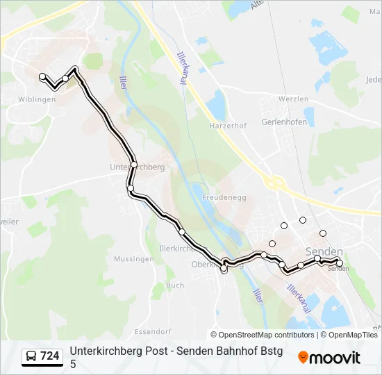 724 Bus Line Map
