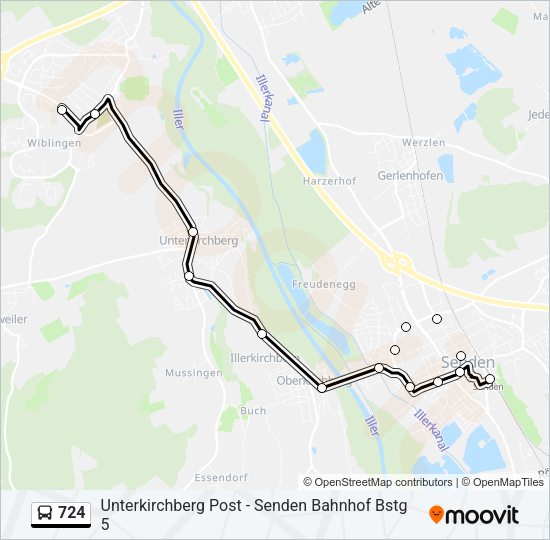 724 Bus Line Map