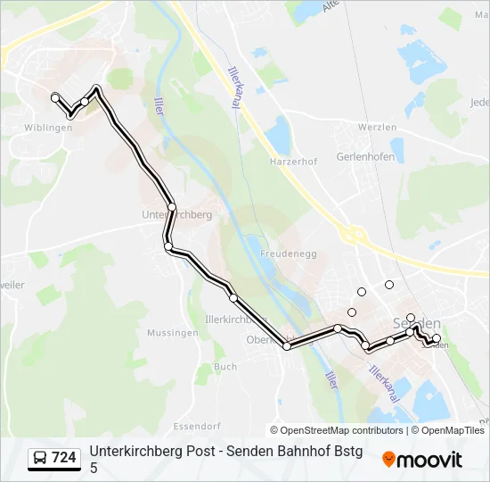 724 Bus Line Map