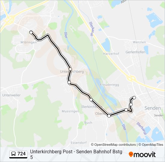 724 Bus Line Map