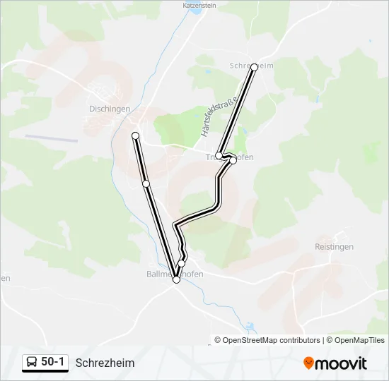 50-1 Bus Line Map