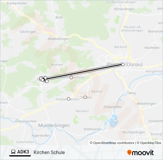 Buslinie ADK3 Karte