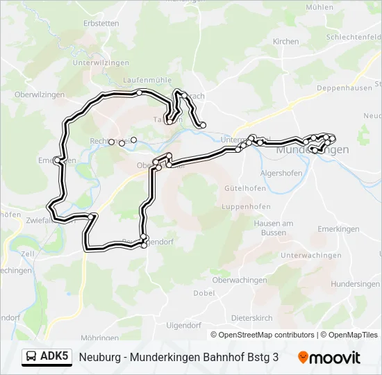 ADK5 Bus Line Map
