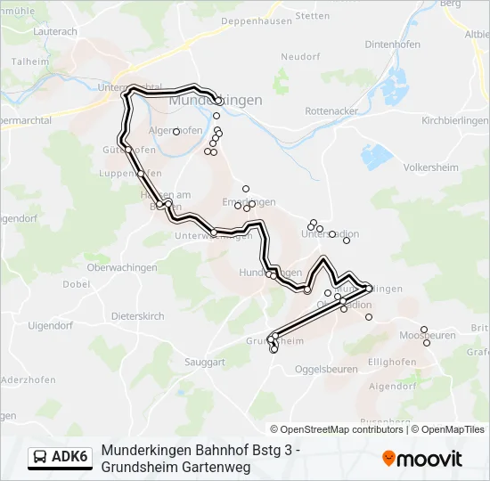 ADK6 Bus Line Map