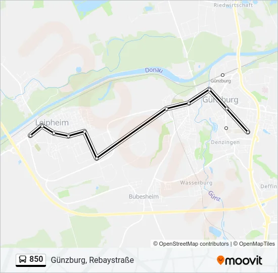 850 Bus Line Map