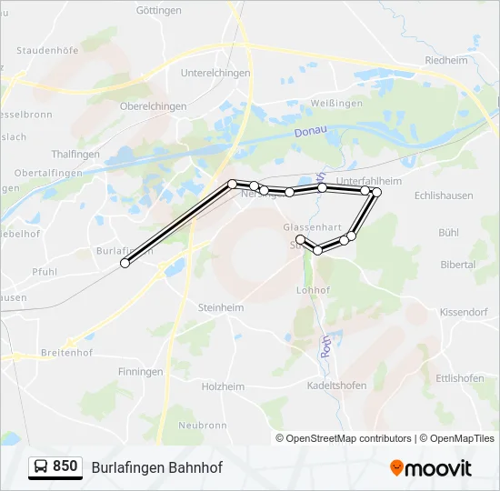 850 Bus Line Map