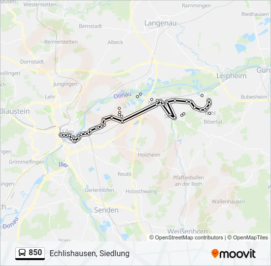 850 Bus Line Map