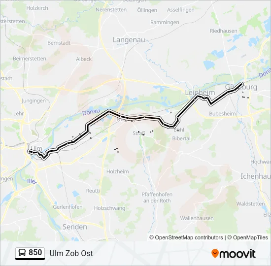 850 Bus Line Map
