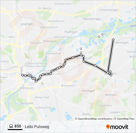 850 Bus Line Map
