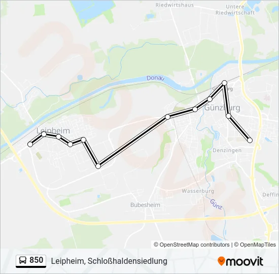 850 Bus Line Map