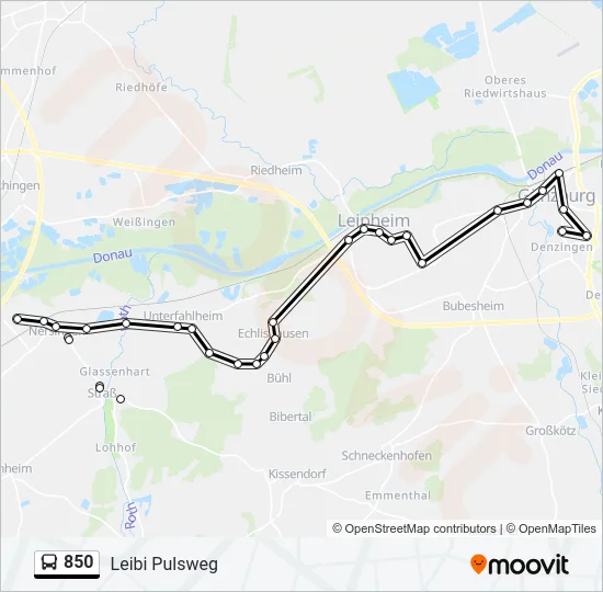 850 Bus Line Map
