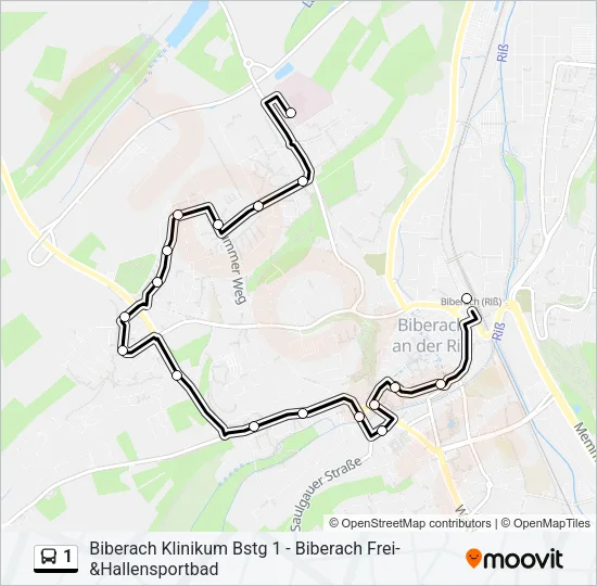 1 Bus Line Map