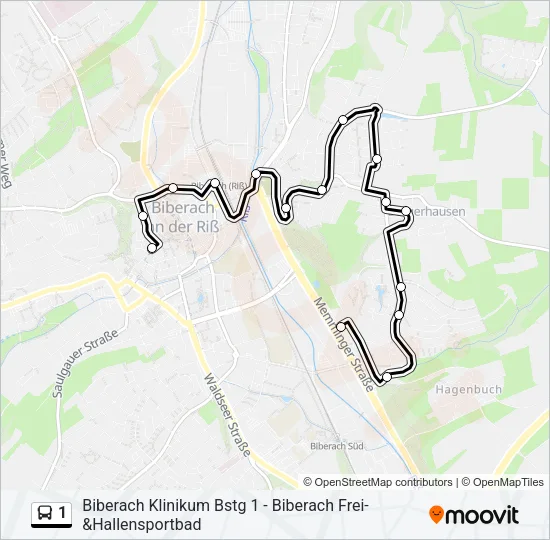 1 Bus Line Map