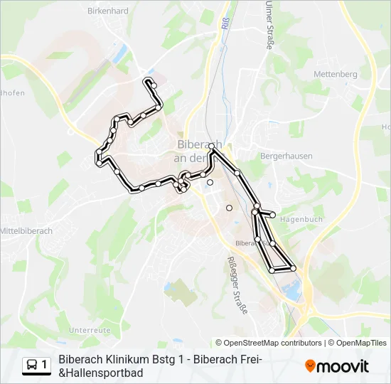 1 Bus Line Map