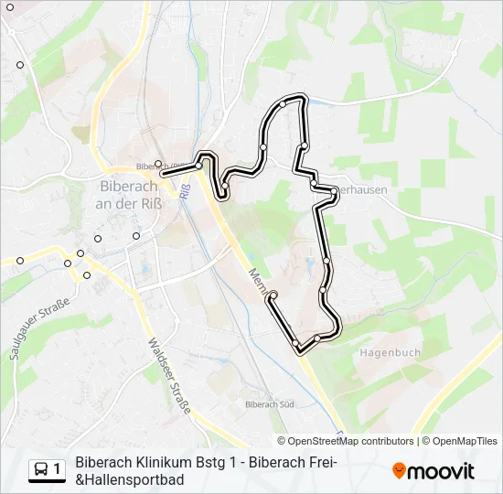 1 Bus Line Map