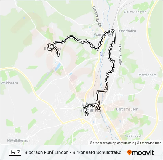 2 Bus Line Map