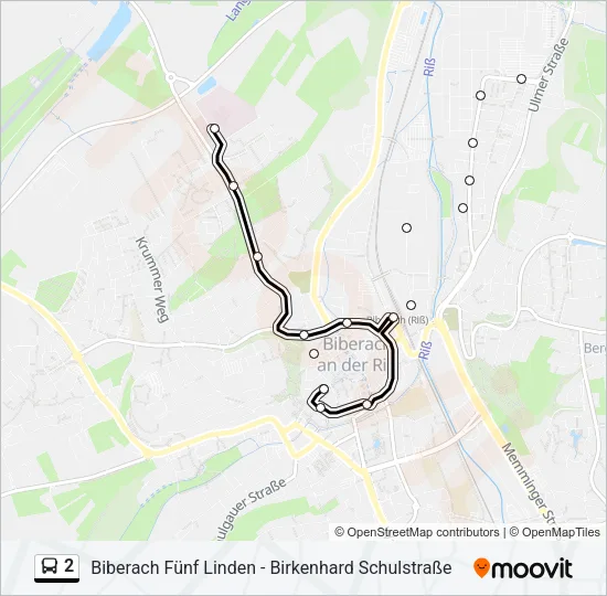 2 Bus Line Map