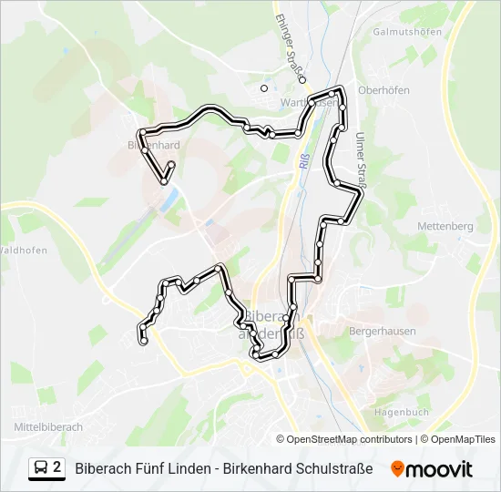 2 Bus Line Map