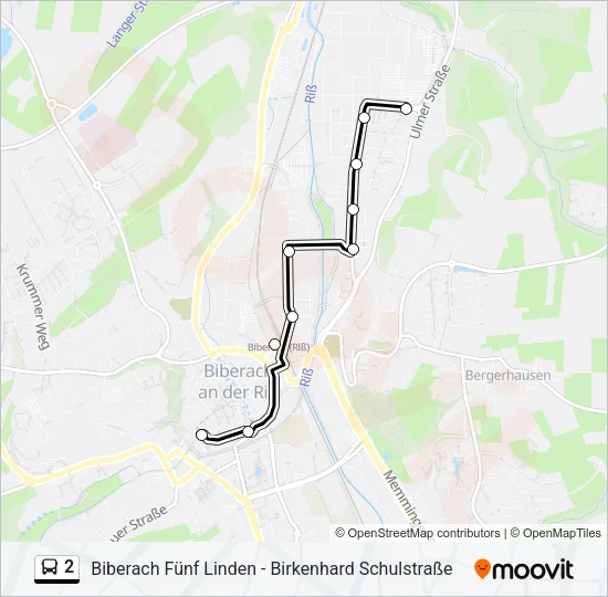 2 Bus Line Map