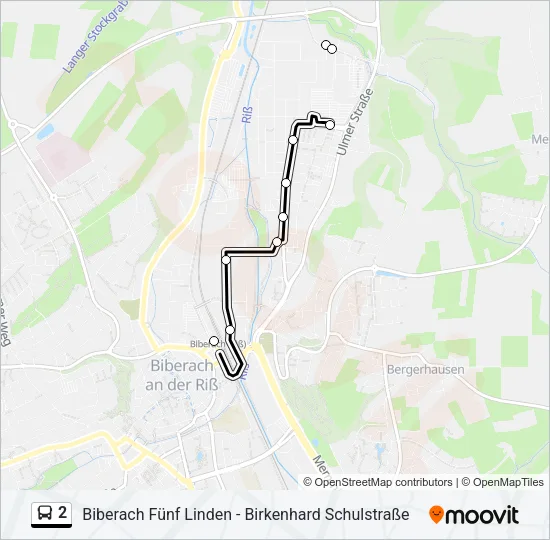 2 Bus Line Map