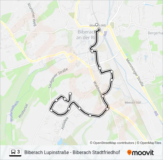 3 Bus Line Map