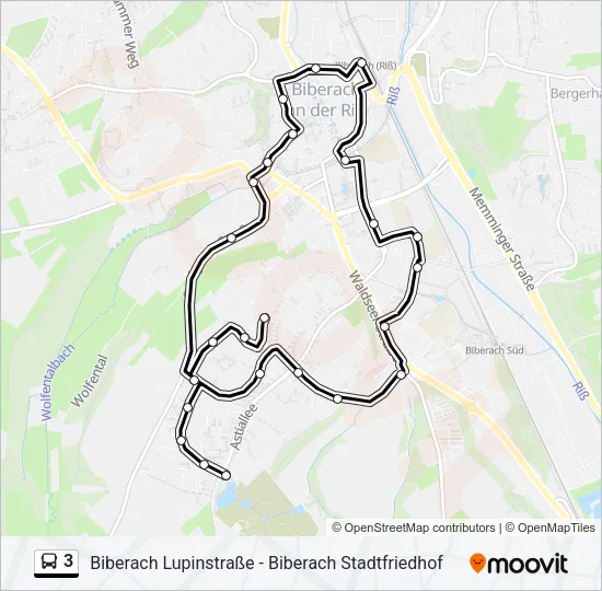 3 Bus Line Map