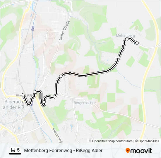 5 Bus Line Map
