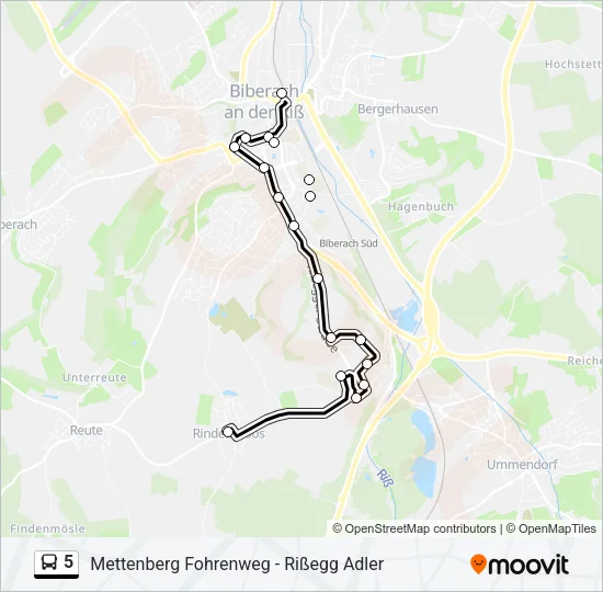 5 Bus Line Map