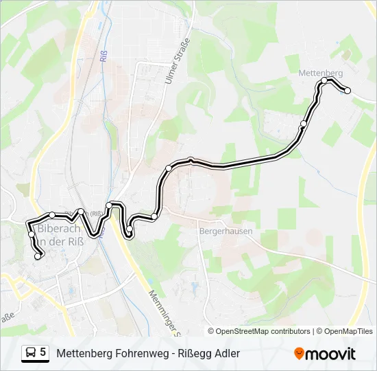 5 Bus Line Map
