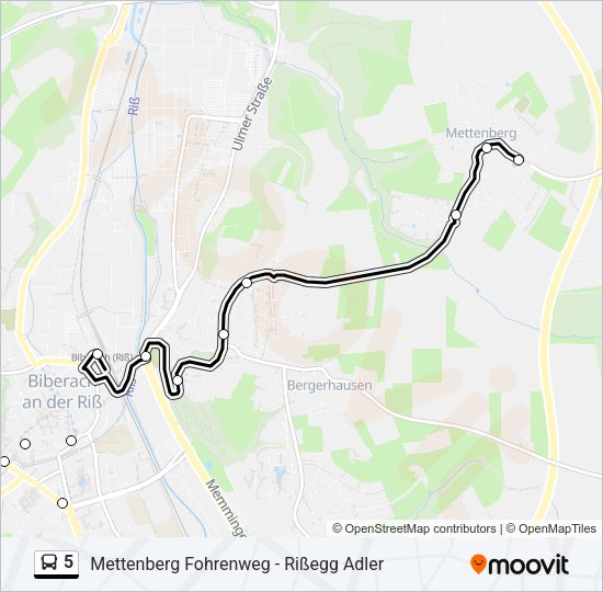 Автобус 5: карта маршрута
