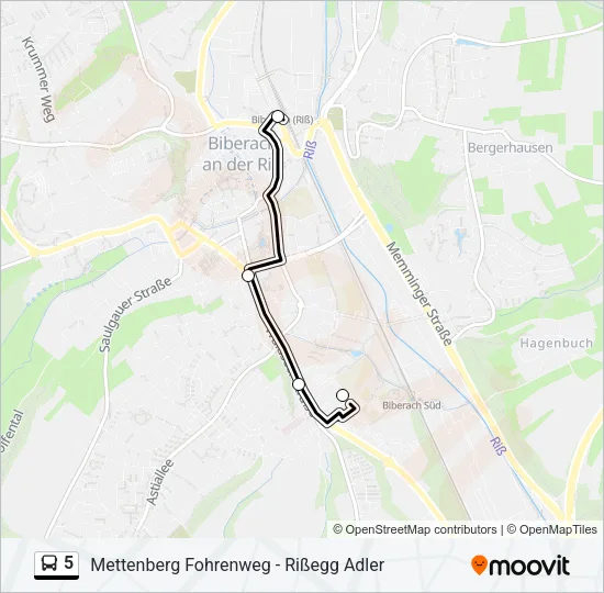 5 Bus Line Map
