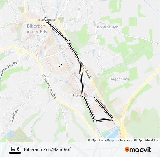 6 Bus Line Map