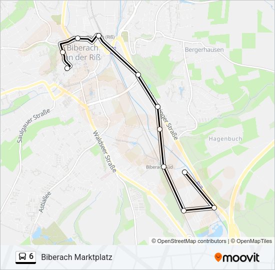 Автобус 6: карта маршрута