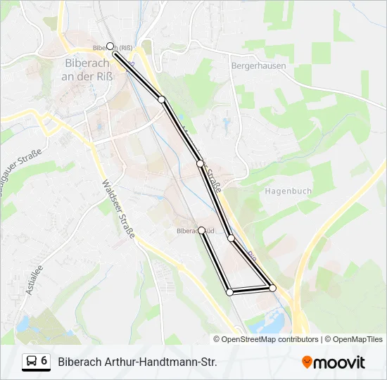 6 Bus Line Map