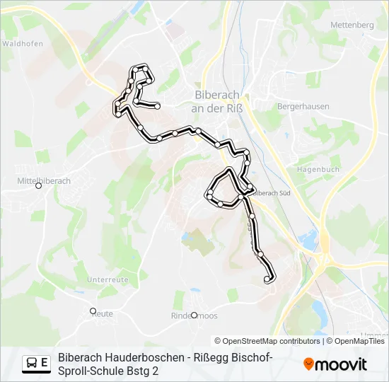 E Bus Line Map