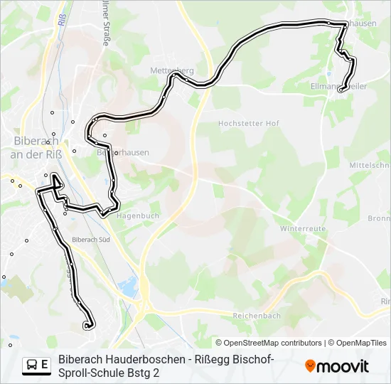 E Bus Line Map