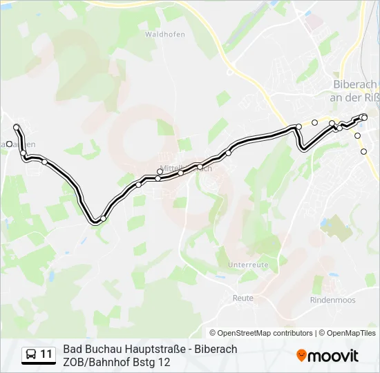 11 Bus Line Map