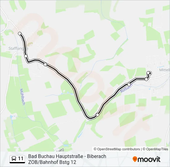 11 Bus Line Map