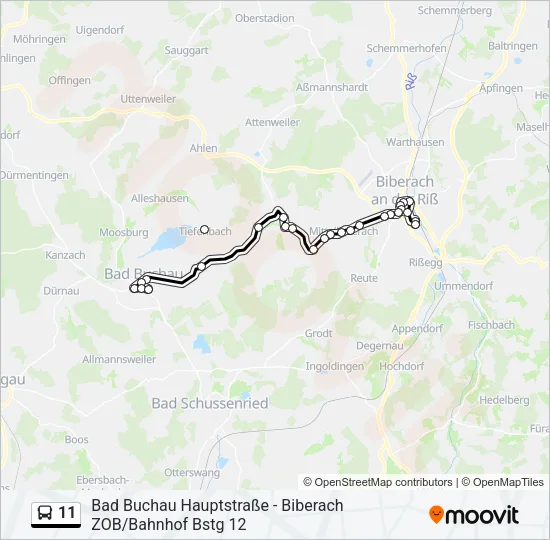 11 Bus Line Map