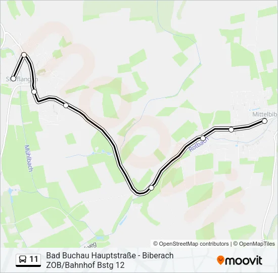 11 Bus Line Map