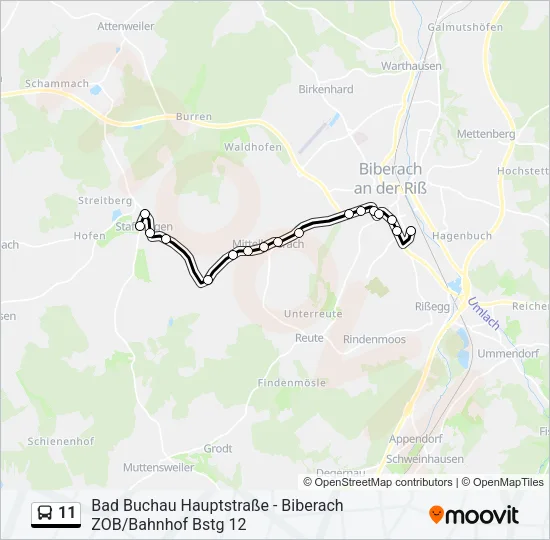 11 Bus Line Map