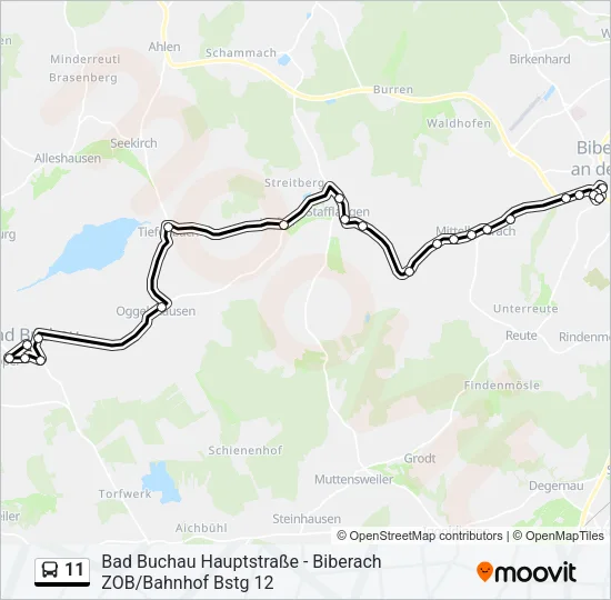 11 Bus Line Map