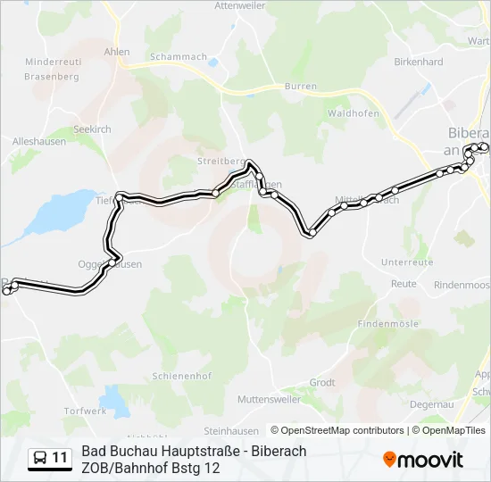 11 Bus Line Map