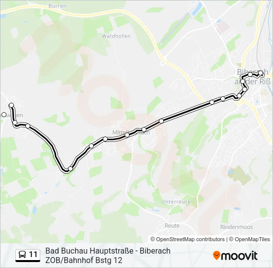 11 Bus Line Map