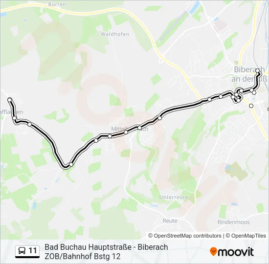11 Bus Line Map