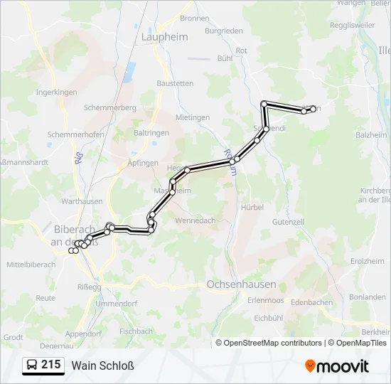 215 Bus Line Map