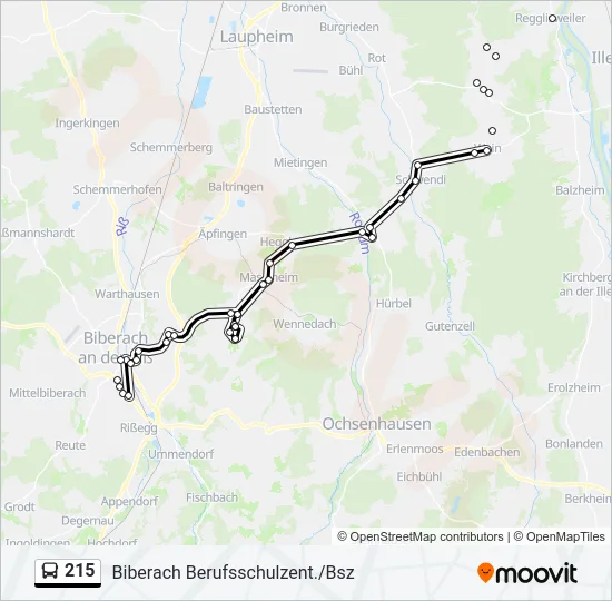 215 Bus Line Map
