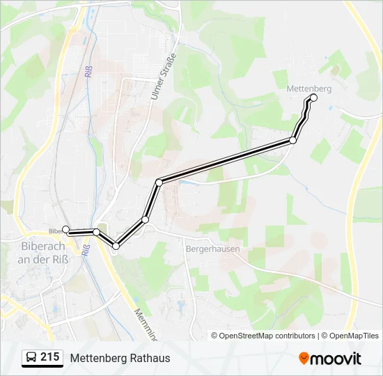 215 Bus Line Map